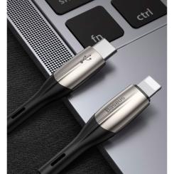 Дата кабель Baseus USB-C to Lightning 1.0m 18W black Фото 5
