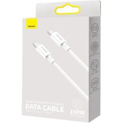 Дата кабель Baseus USB-C to USB-C 1.0m 100W white Фото 2