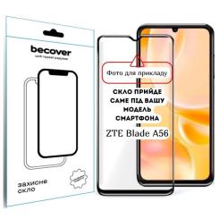 Стекло защитное BeCover ZTE Blade A56 Black Фото