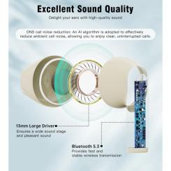 Наушники Choetech TWS Oval Beige Фото 5