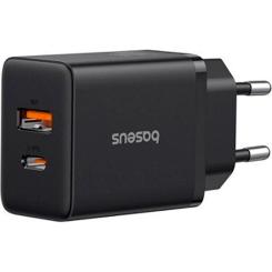 Зарядное устройство Baseus 1xUSB-C 30W + 1xUSB black Фото 2