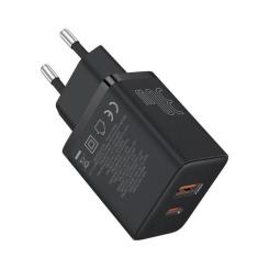 Зарядное устройство Baseus 1xUSB-C 30W + 1xUSB black Фото 4