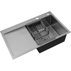 Мойка кухонная Kroner Geburstet-7849RHM Фото 6