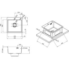 Мойка кухонная Kroner KD5050HM Фото 6