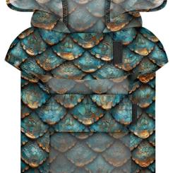 Дождевик для животных WAUDOG Clothes з капюшоном "Луска" XXS Фото 2