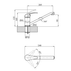 Смеситель Agua Leon-C030 Фото 4