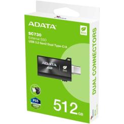 Накопитель SSD ADATA USB 3.2 512GB SC730 Фото 5