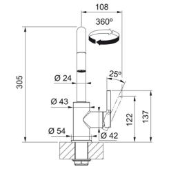 Смеситель Franke Lina U Pull Down Фото 4