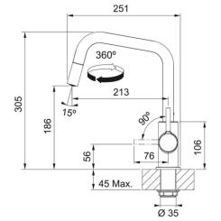 Смеситель Franke Lina U Pull Down Фото 5