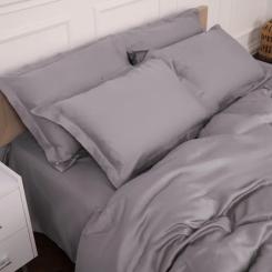 Постельное белье MirSon Tencel №06 Gray 2x143x210 Семейный Фото 5