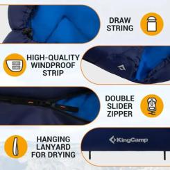 Спальный мешок KingCamp Huron 250 Navy Фото 8