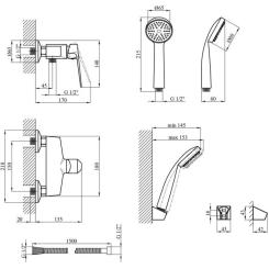 Душевой гарнитур Kroner Odra-C050 Фото 7