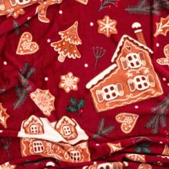 Плед Ardesto Christmas Flannel 160х200см, 100% поліестер, імбир Фото 1