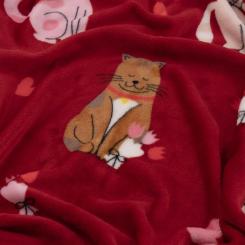 Плед Ardesto Flannel 160х200см, 100% поліестер, котики з сердеч Фото 4