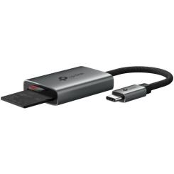 Считыватель флеш-карт TP-Link USB-C SD + TF silver Фото 1