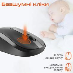 Мышка Meetion BTM185 Bluetooth/Wireless Black Фото 1
