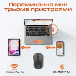 Мышка Meetion BTM185 Bluetooth/Wireless Black Фото 2