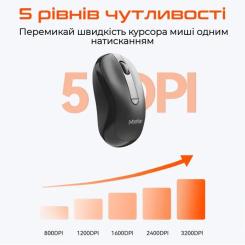 Мышка Meetion BTM185 Bluetooth/Wireless Black Фото 3