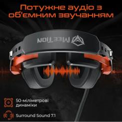 Наушники Meetion HP099 Black/Orange Фото 2