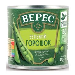 Овощная консервация Верес Горошек зеленый 420 г Фото