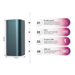 Батарея универсальная TheGeneral 18000mah Kamet, QC/22.5W Фото 2