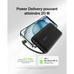 Батарея универсальная Belkin 10000mAh, 20W, USB-C, Black Фото 6
