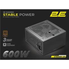 Блок питания 2E 600W Stable Power ATX3.1 Фото