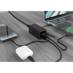 Зарядное устройство Gembird 2xUSB-C PD65W + 2xUSB QC3.0 30W black Фото 4