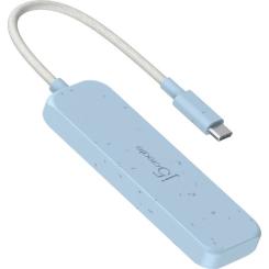 Концентратор J5create USB-C to 4xUSB-A 3.2 10Gbps cyan Фото 1