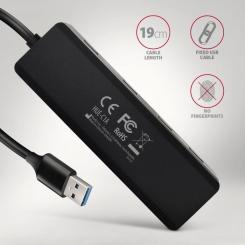 Концентратор AXAGON USB 3.1 to 4xUSB 3.0 black Фото 4