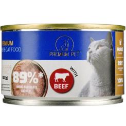 Паштет для кошек PREMIUM PET с говядиной 100 г Фото 1