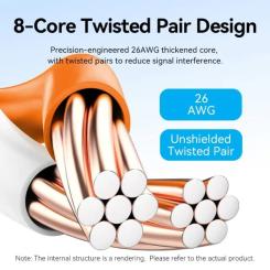 Патч-корд Vention 15м, UTP cat 6 RJ-45 black Фото 4