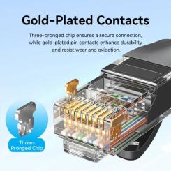 Патч-корд Vention 15м, UTP cat 6 RJ-45 black Фото 6