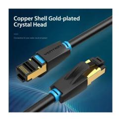 Патч-корд Vention 10м, S/FTP cat 8 RJ-45 black Фото 3