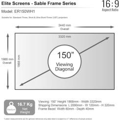 Проекционный экран Elite Screens ER150WH1 Фото 3