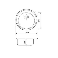 Мойка кухонная Adamant Sun чорний Фото 4
