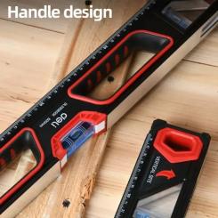 Уровень Deli з додатковим вікном, 3 капсули, 1000мм Фото 3