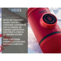 Кофеварка кемпинговая Wacaco Nanopresso з чохлом зелена Фото 7