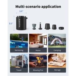 Насос для надувной мебели Flextail Tiny Pump, чорний Фото 3