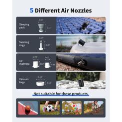 Насос для надувной мебели Flextail Tiny Pump, чорний Фото 4