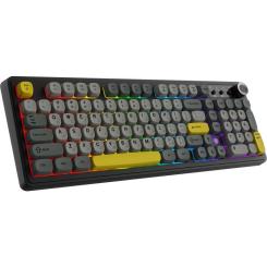 Клавиатура Ajazz AF98 Plus Wireless/Bluetooth/USB UA Black/Grey/Yel Фото 1