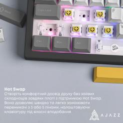 Клавиатура Ajazz AK980 MAX Magnetic Switch USB UA Black/Grey/Yellow Фото 9