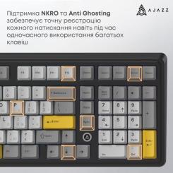 Клавиатура Ajazz AK980 MAX Magnetic Switch USB UA Black/Grey/Yellow Фото 11