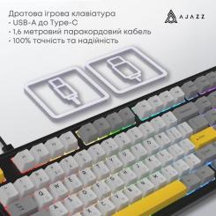 Клавиатура Ajazz AK980 MAX Magnetic Switch USB UA Black/Grey/Yellow Фото 6
