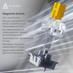 Клавиатура Ajazz AK980 MAX Magnetic Switch USB UA Black/Grey/Yellow Фото 7