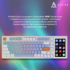 Клавиатура Ajazz AKP815 RGB Red Switch USB UA White/Blue Фото 9