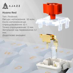 Клавиатура Ajazz AKP815 RGB Red Switch USB UA White/Blue Фото 3