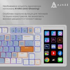 Клавиатура Ajazz AKP815 RGB Red Switch USB UA White/Blue Фото 7