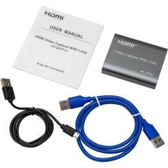 Устройство захвата видео PowerPlant HDVC7 HDMI USB2.0 4k/60hz Фото 1