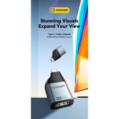 Переходник Essager HDMI F to USB-C M 4K60Hz Фото 1